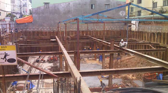 Thi công cừ larsen